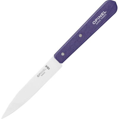 Нож столовый Opinel №112, деревянная рукоять, блистер, нержавеющая сталь, фиолетовый
